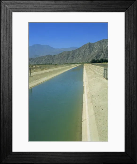 Framed Print : Irrigation canal with water from the Colorado River Framed Print : Irrigation canal with water from the Colorado River