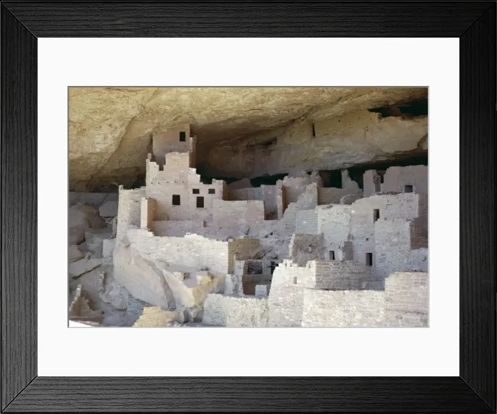 Framed Print : Cliff palace ruins dating from 1200-1300 AD shaded Framed Print : Cliff palace ruins dating from 1200-1300 AD shaded