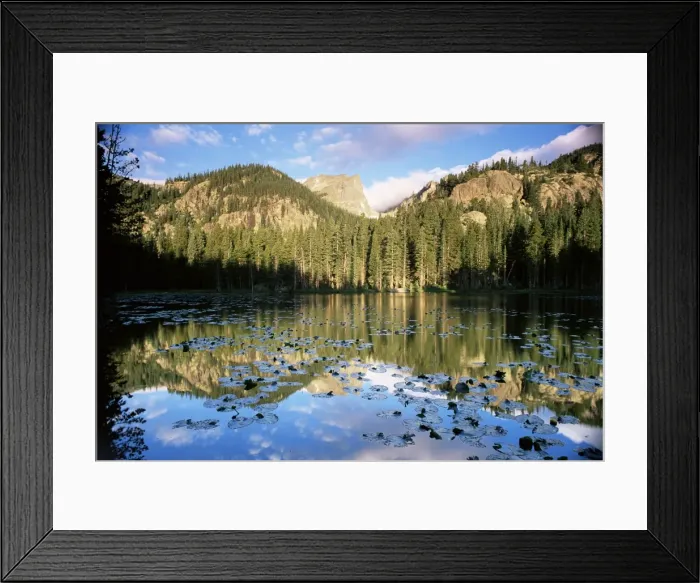 Framed Print : View across Nymph Lake at sunrise Framed Print : View across Nymph Lake at sunrise