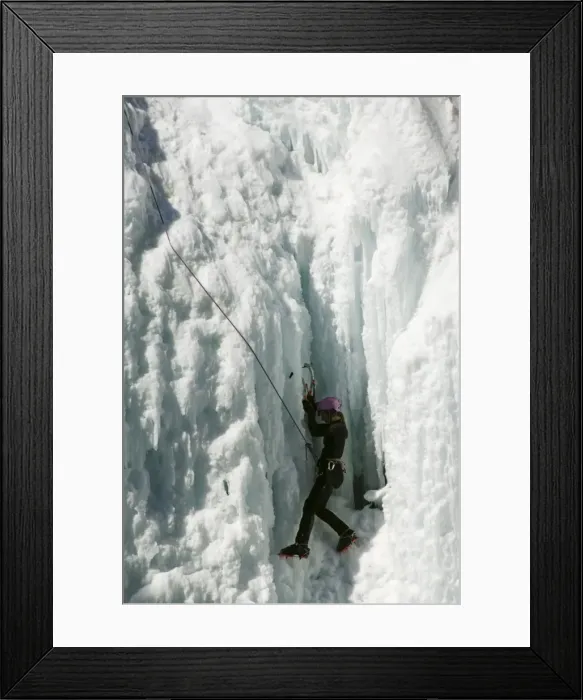 Framed Print : Ice climbing at Ice Park Framed Print : Ice climbing at Ice Park