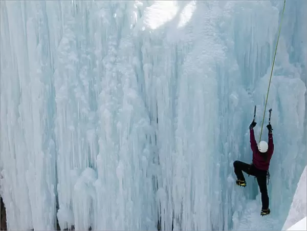 Ice climbing at Ice Park