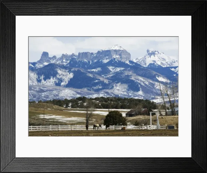 Framed Print : A ranch below peaks of the San Juan Mountains Framed Print : A ranch below peaks of the San Juan Mountains