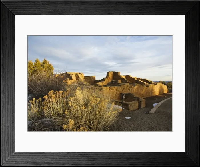 Framed Print : Pueblo ruins in Mesa Verde containing some of the most