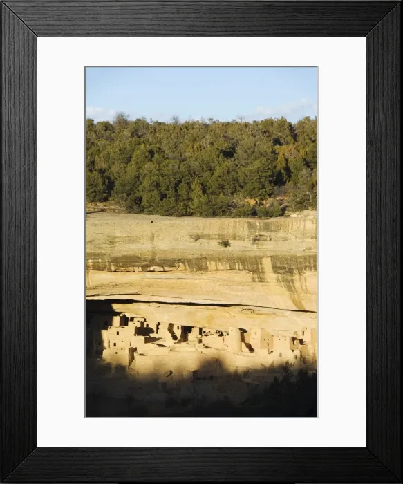 Framed Print : Cliff palace ruins in Mesa Verde containing some of