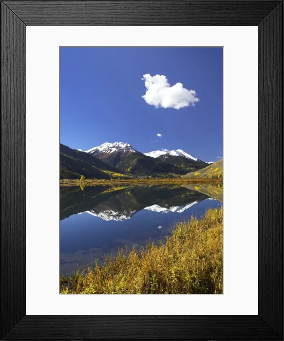 Framed Print : Red Mountain reflected in Crystal Lake Framed Print : Red Mountain reflected in Crystal Lake