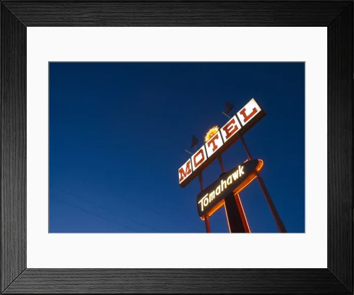 Framed Print : Tomahawk Motel Framed Print : Tomahawk Motel