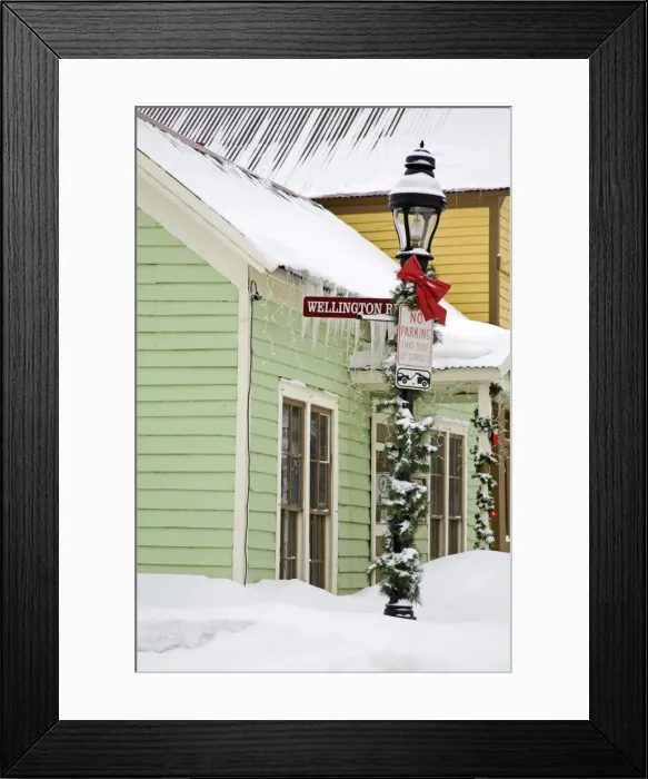 Framed Print : Stores in downtown Breckenridge Framed Print : Stores in downtown Breckenridge