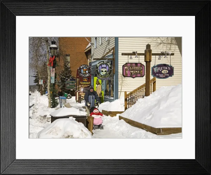 Framed Print : Shopping in Downtown Breckenridge Framed Print : Shopping in Downtown Breckenridge