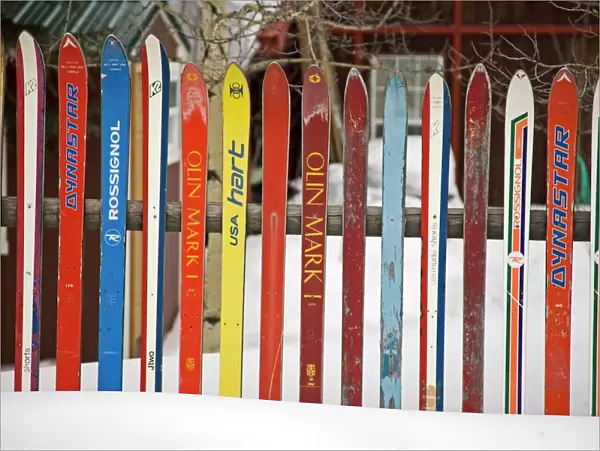 Fence made from skis, City of Leadville