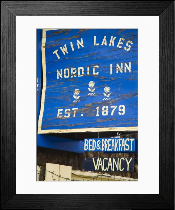 Framed Print : Historic Nordic Inn at Twin Lakes Village Framed Print : Historic Nordic Inn at Twin Lakes Village