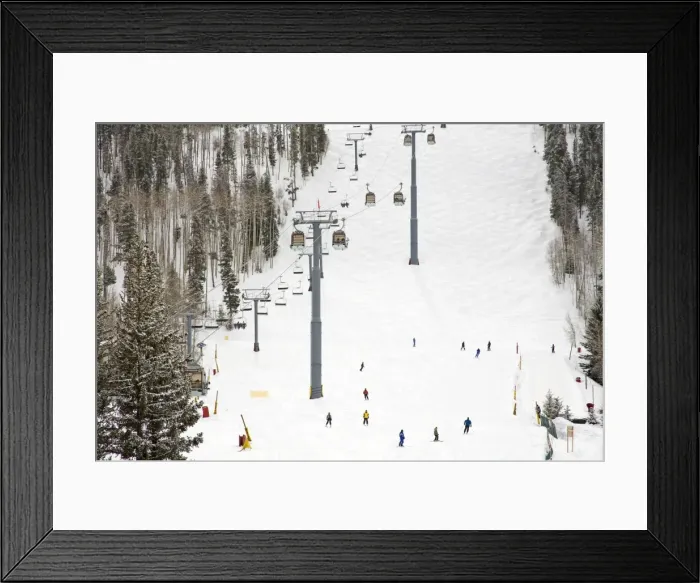 Framed Print : Lionshead Village ski run Framed Print : Lionshead Village ski run
