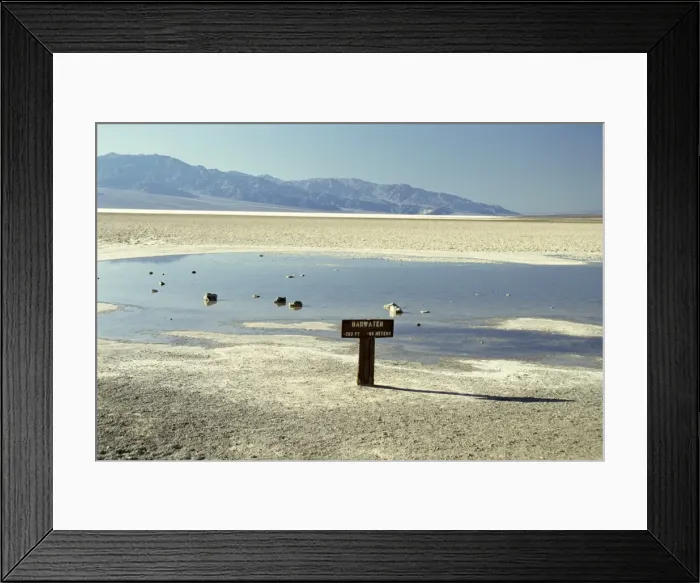 Framed Print : Badwater, lowest point in the U Framed Print : Badwater, lowest point in the U