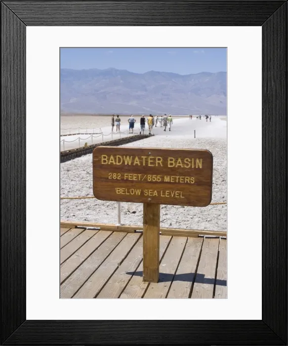 Framed Print : Badwater, the lowest point in North America Framed Print : Badwater, the lowest point in North America