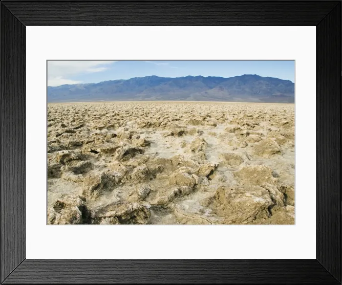 Framed Print : Crystaline deposit salt pillars in the corrugated Badlands Framed Print : Crystaline deposit salt pillars in the corrugated Badlands