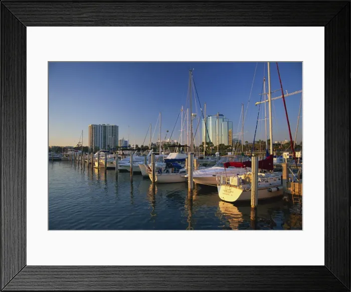 Framed Print : Sarasota Marina in the evening Framed Print : Sarasota Marina in the evening