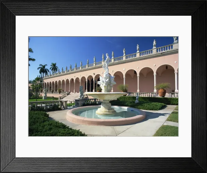 Framed Print : Fountain of Oceanus in the Courtyard of the Ringling