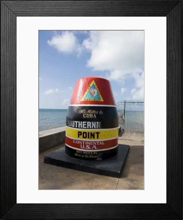 Framed Print : Old buoy used as marker for the furthest point south Framed Print : Old buoy used as marker for the furthest point south