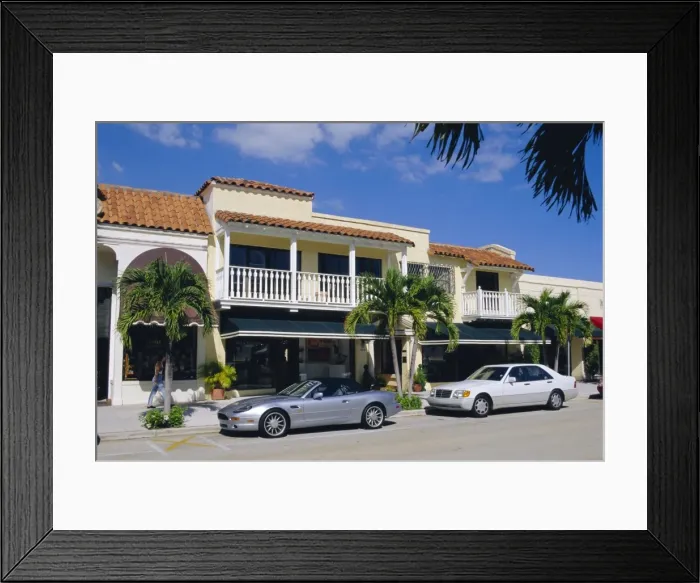 Framed Print : Mediterranean architecture of Worth Avenue Framed Print : Mediterranean architecture of Worth Avenue