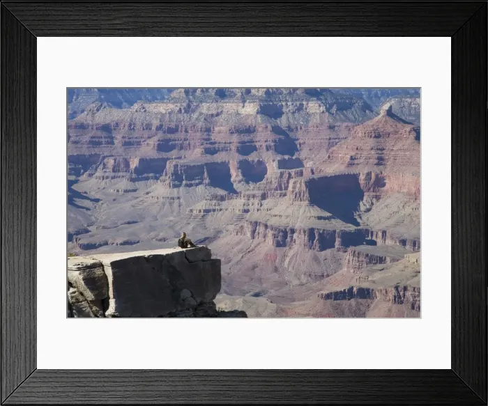 Framed Print : Woman looking over the Grand Canyon Framed Print : Woman looking over the Grand Canyon