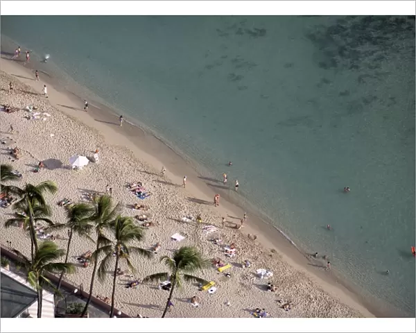 Aerial view of Waikiki Beach