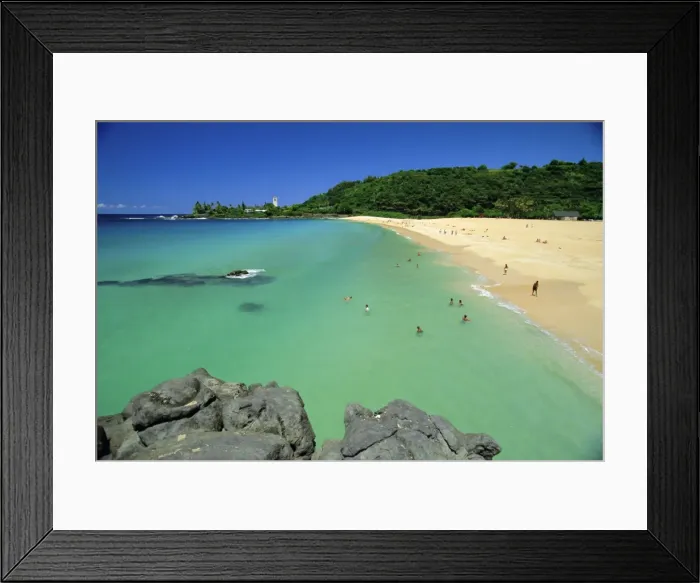 Framed Print : Waimea Bay Beach Park