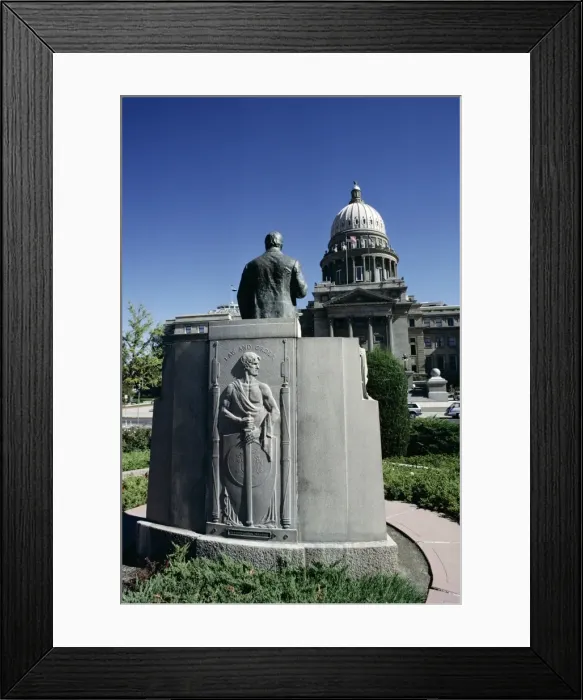 Framed Print : W. A. Coughanor Monument outside Idaho Capitol Framed Print : W. A. Coughanor Monument outside Idaho Capitol