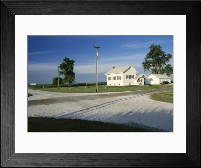 Framed Print : Crossroads, Hudson, Illinois, Midwest, United States of America (U Framed Print : Crossroads, Hudson, Illinois, Midwest, United States of America (U