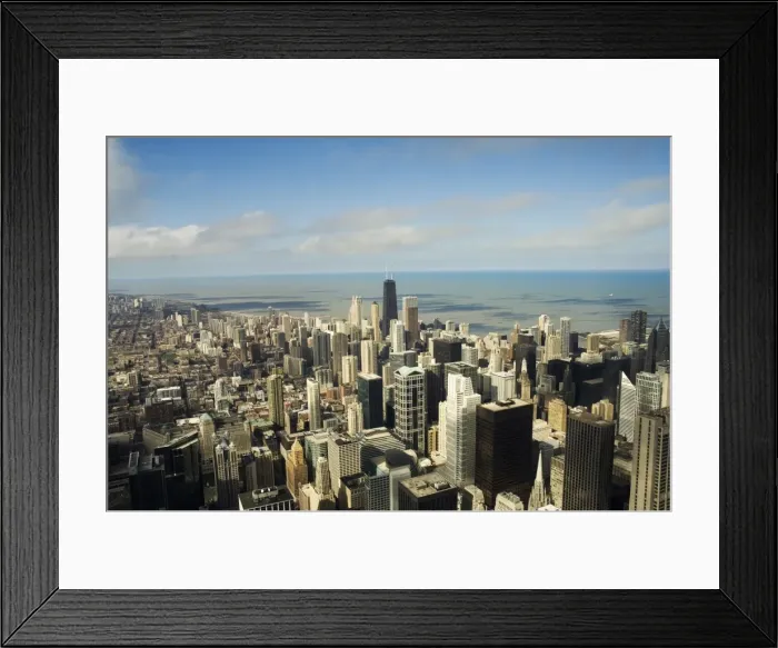 Framed Print : View of Chicago from the Sears Tower Sky Deck