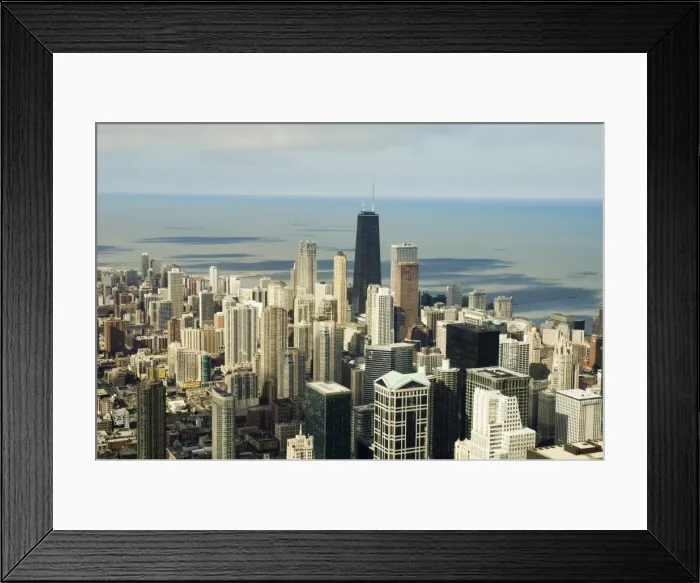 Framed Print : View of Chicago from the Sears Tower Sky Deck Framed Print : View of Chicago from the Sears Tower Sky Deck