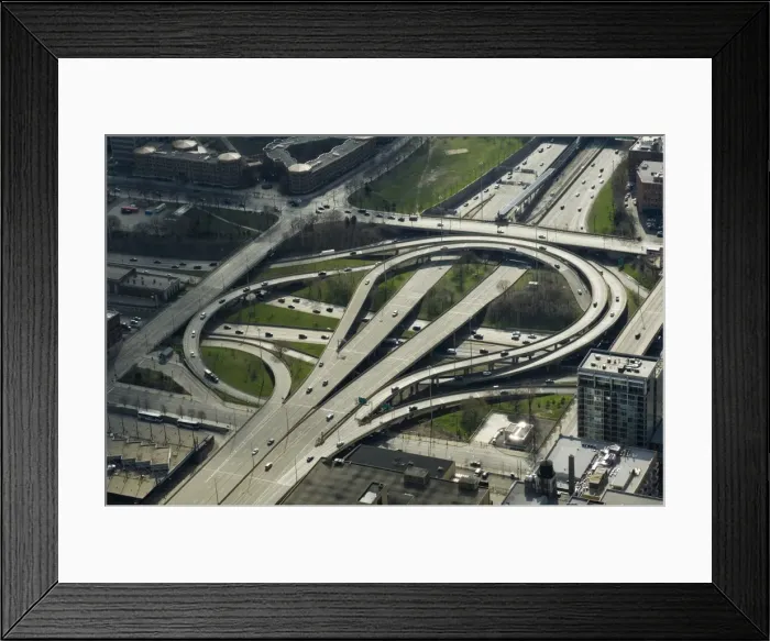 Framed Print : View of Chicago from the Sears Tower Sky Deck Framed Print : View of Chicago from the Sears Tower Sky Deck