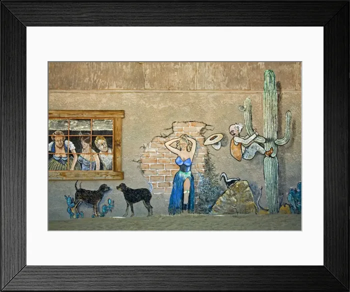Framed Print : Mural on Joshua Tree Saloon Framed Print : Mural on Joshua Tree Saloon