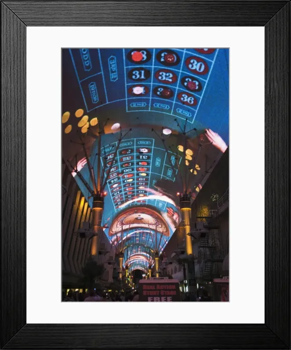 Framed Print : Fremont Street Light and Sound Show Experience Framed Print : Fremont Street Light and Sound Show Experience