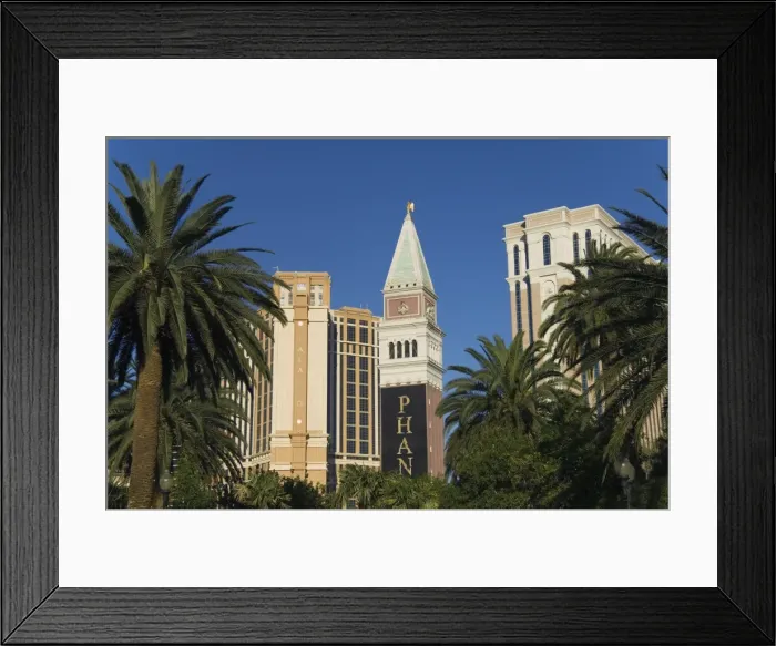 Framed Print : Venetian tower with Venetian Hotel on right Framed Print : Venetian tower with Venetian Hotel on right