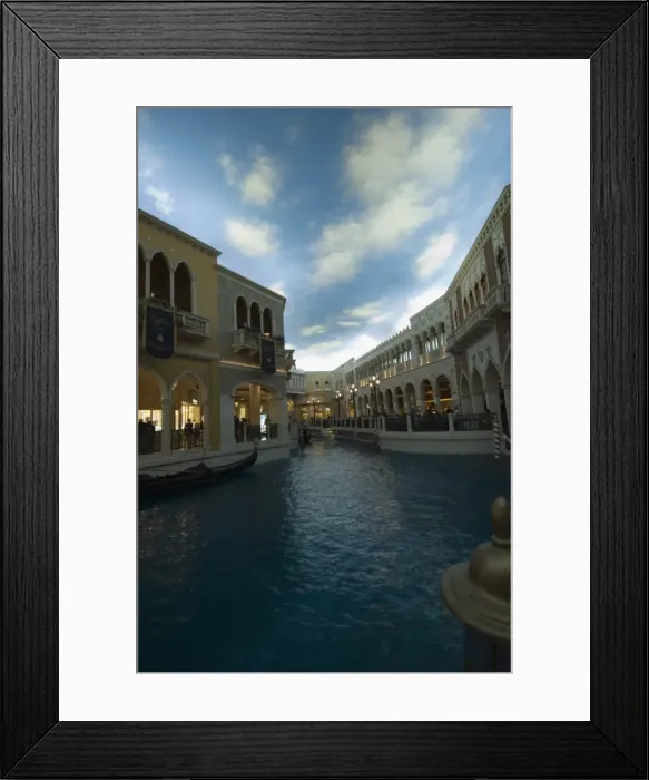 Framed Print : Inside the Venetian Hotel complete with gondoliers Framed Print : Inside the Venetian Hotel complete with gondoliers