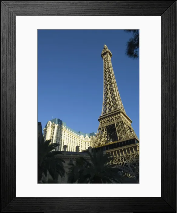 Framed Print : Paris Hotel with mini Eiffel Tower Framed Print : Paris Hotel with mini Eiffel Tower