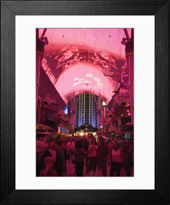 Framed Print : Fremont Street Light and Sound Show Experience Framed Print : Fremont Street Light and Sound Show Experience