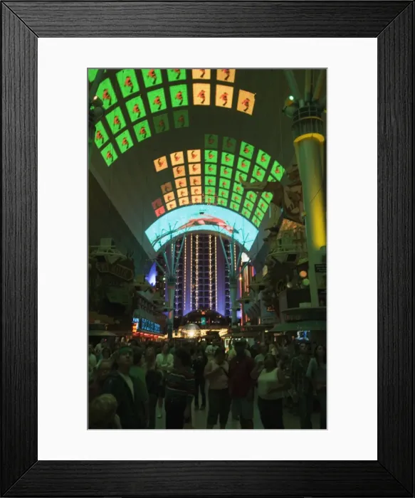 Framed Print : Fremont Street Light and Sound Show Experience Framed Print : Fremont Street Light and Sound Show Experience