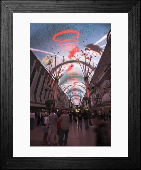Framed Print : Fremont Street Light and Sound Show Experience Framed Print : Fremont Street Light and Sound Show Experience
