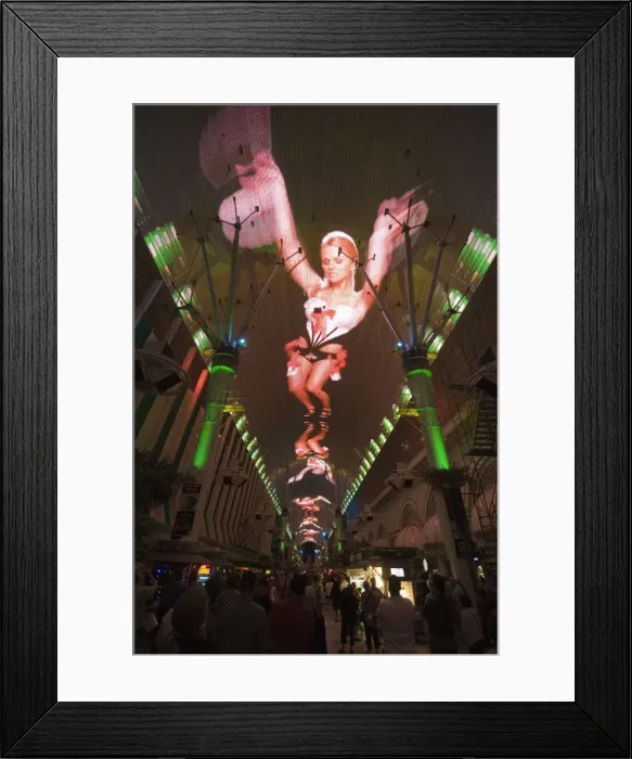 Framed Print : Fremont Street Light and Sound Show Experience Framed Print : Fremont Street Light and Sound Show Experience