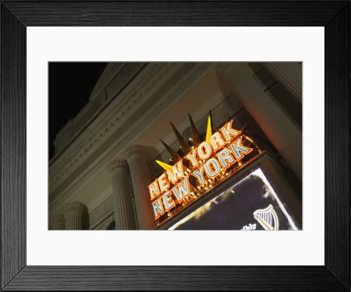 Framed Print : New York New York Hotel sign Framed Print : New York New York Hotel sign