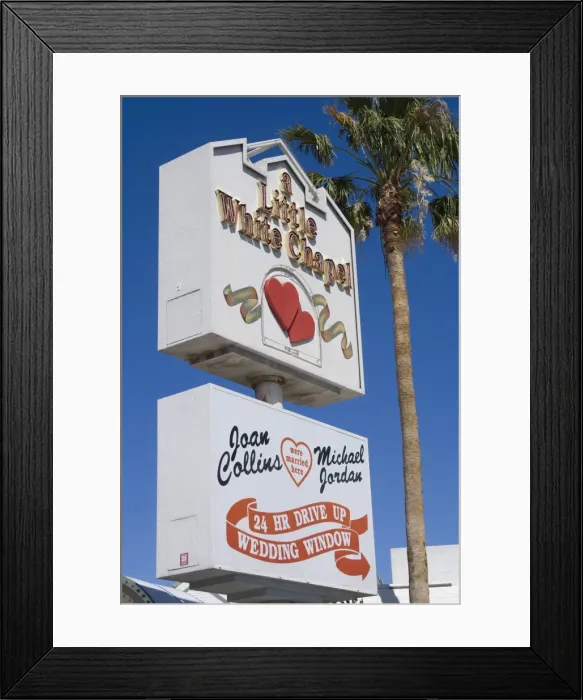 Framed Print : Drive-up wedding chapel Framed Print : Drive-up wedding chapel