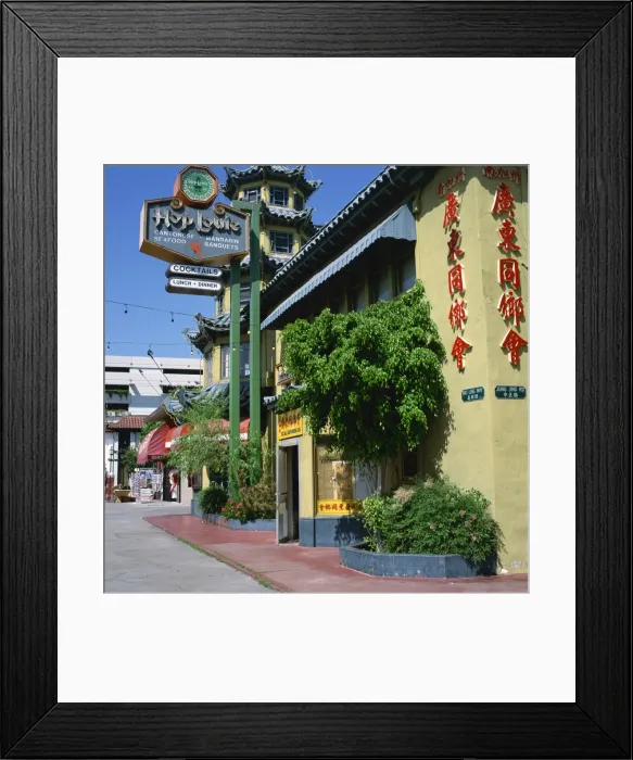 Framed Print : Exterior of a restaurant on a street in Chinatown Framed Print : Exterior of a restaurant on a street in Chinatown