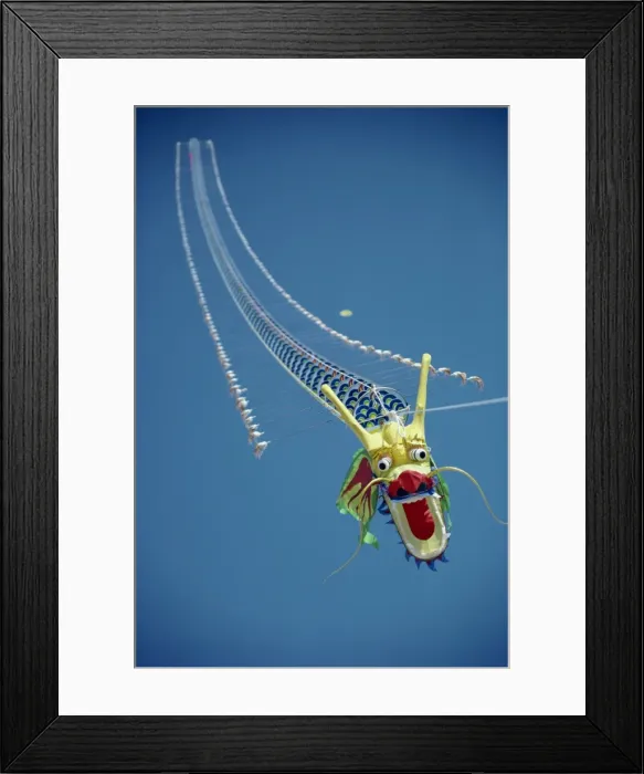 Framed Print : Close-up of low-flying kite Framed Print : Close-up of low-flying kite