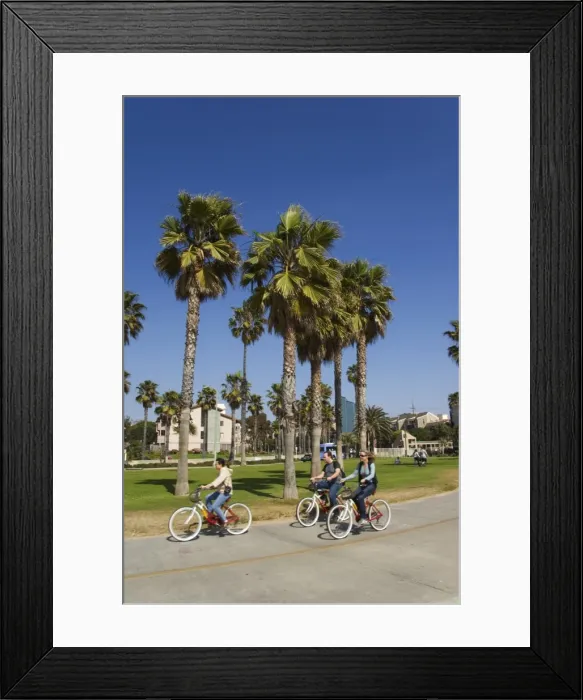 Framed Print : People cycling on the cycle path Framed Print : People cycling on the cycle path