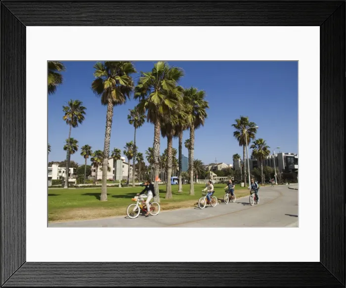 Framed Print : People cycling on the cycle path Framed Print : People cycling on the cycle path
