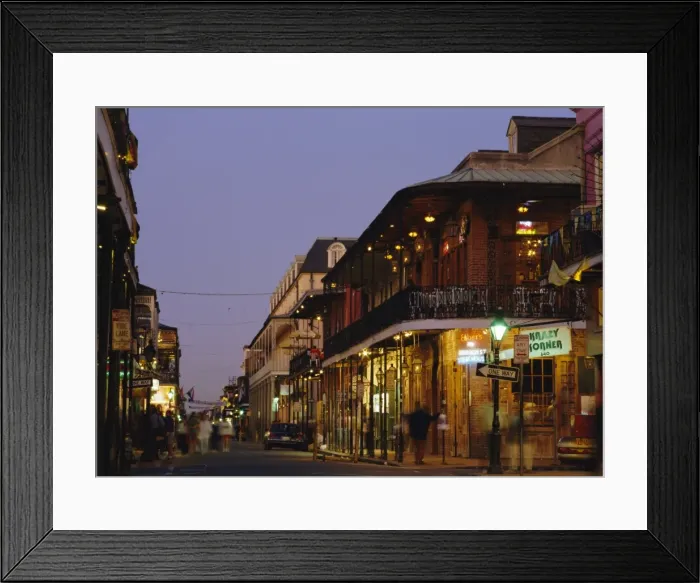 Framed Print : Bourbon Street in the evening Framed Print : Bourbon Street in the evening