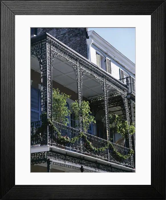 Framed Print : Wrought iron balcony Framed Print : Wrought iron balcony