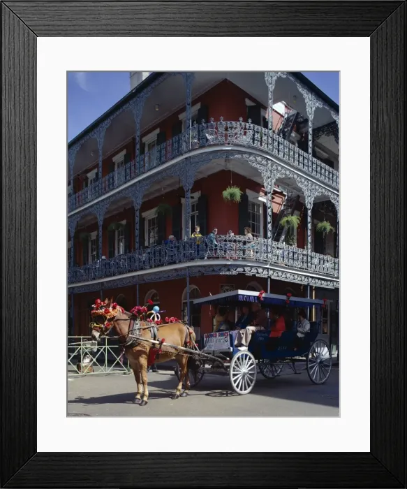 Framed Print : Horse and carriage in the French Quarter