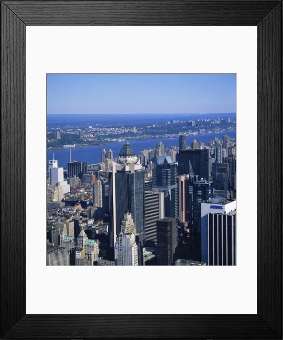 Framed Print : Aerial view taken from the 86th floor observatory of Framed Print : Aerial view taken from the 86th floor observatory of
