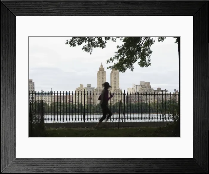 Framed Print : Joggers, Central Park Framed Print : Joggers, Central Park